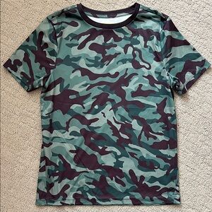 Tek Gear Camouflage Kids Tee - Green and Black